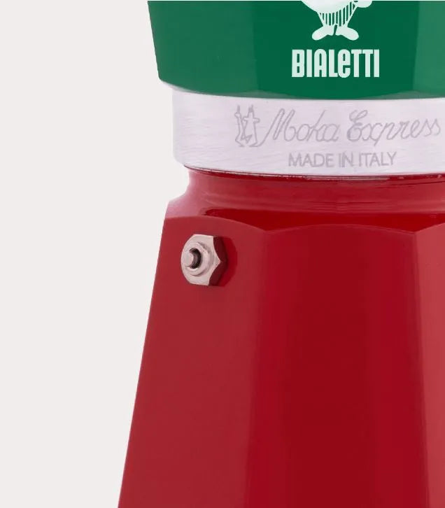 Bialetti Moka Express Tricolor 3 Cup Espresso Maker 5322