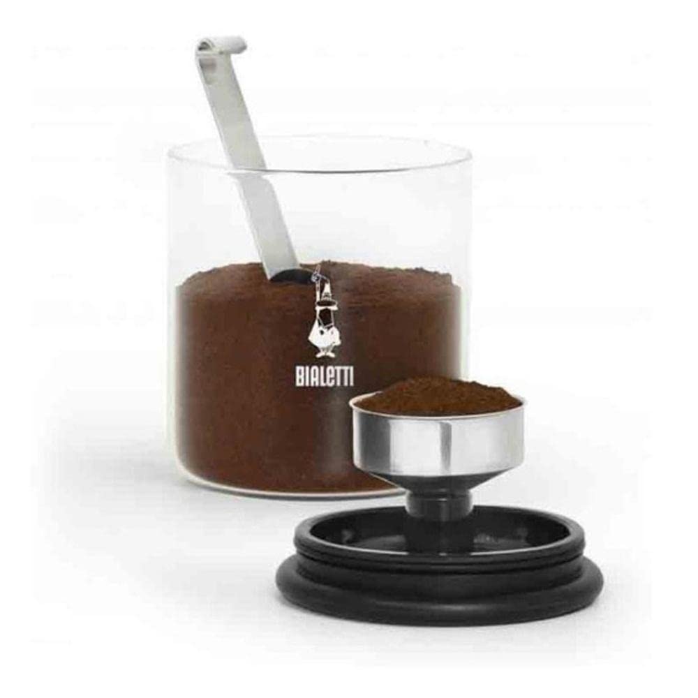 Bialetti Moka Coffee Jar 250 g (with Cap), Glass