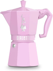 MOKA Exclusive Pink Moka Pot | Stovetop Coffee Maker (3 & 6 Cup)