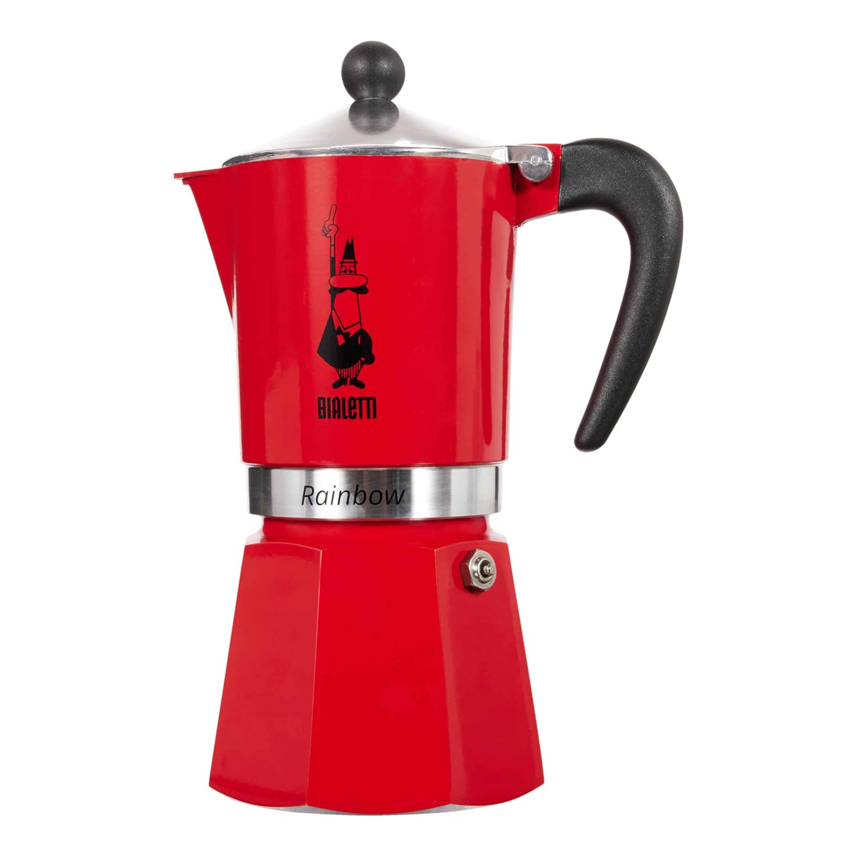 Bialetti Rainbow Colored Coffee Maker,4963, Aluminium, Red, 6 Cups