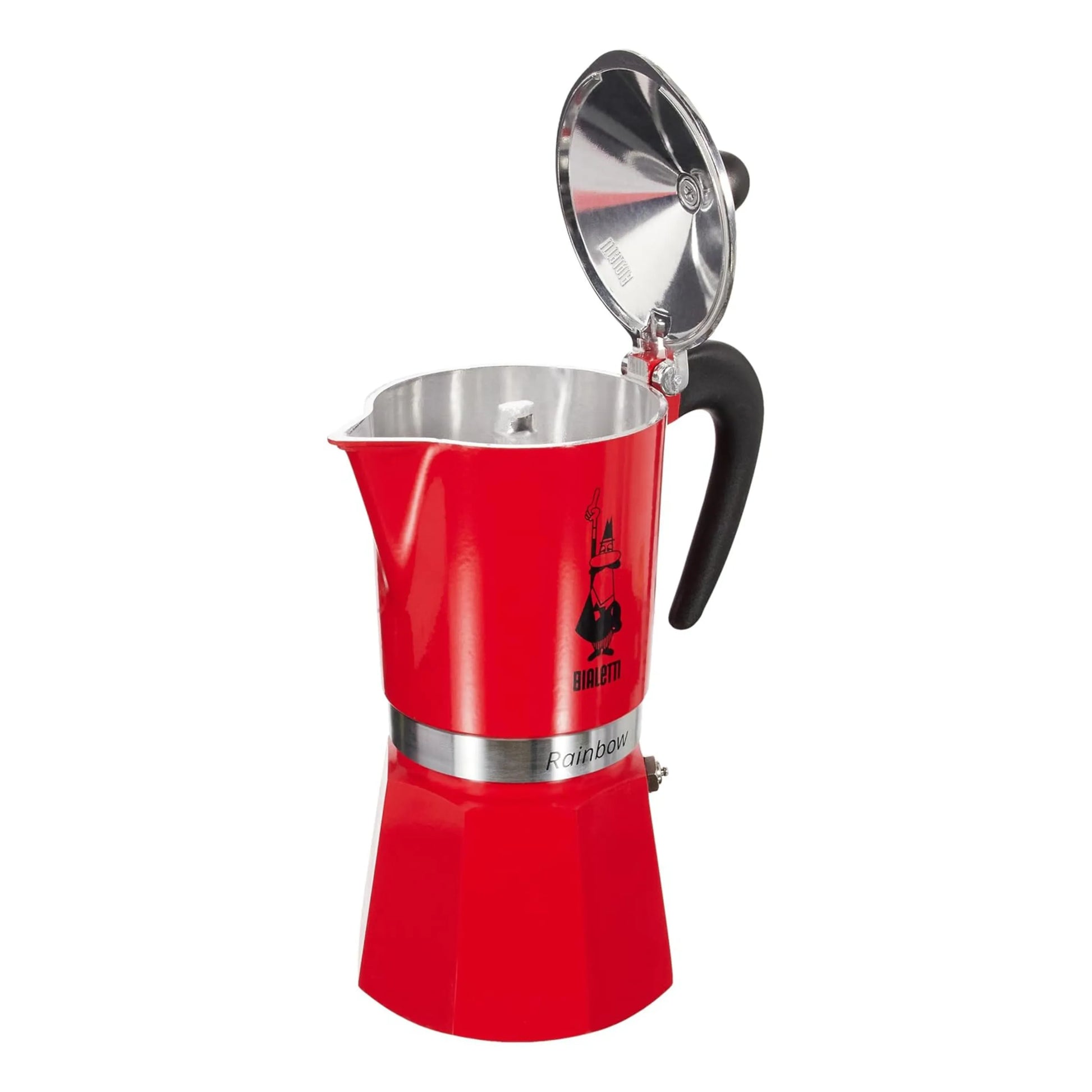 Bialetti Rainbow Colored Coffee Maker,4963, Aluminium, Red, 6 Cups