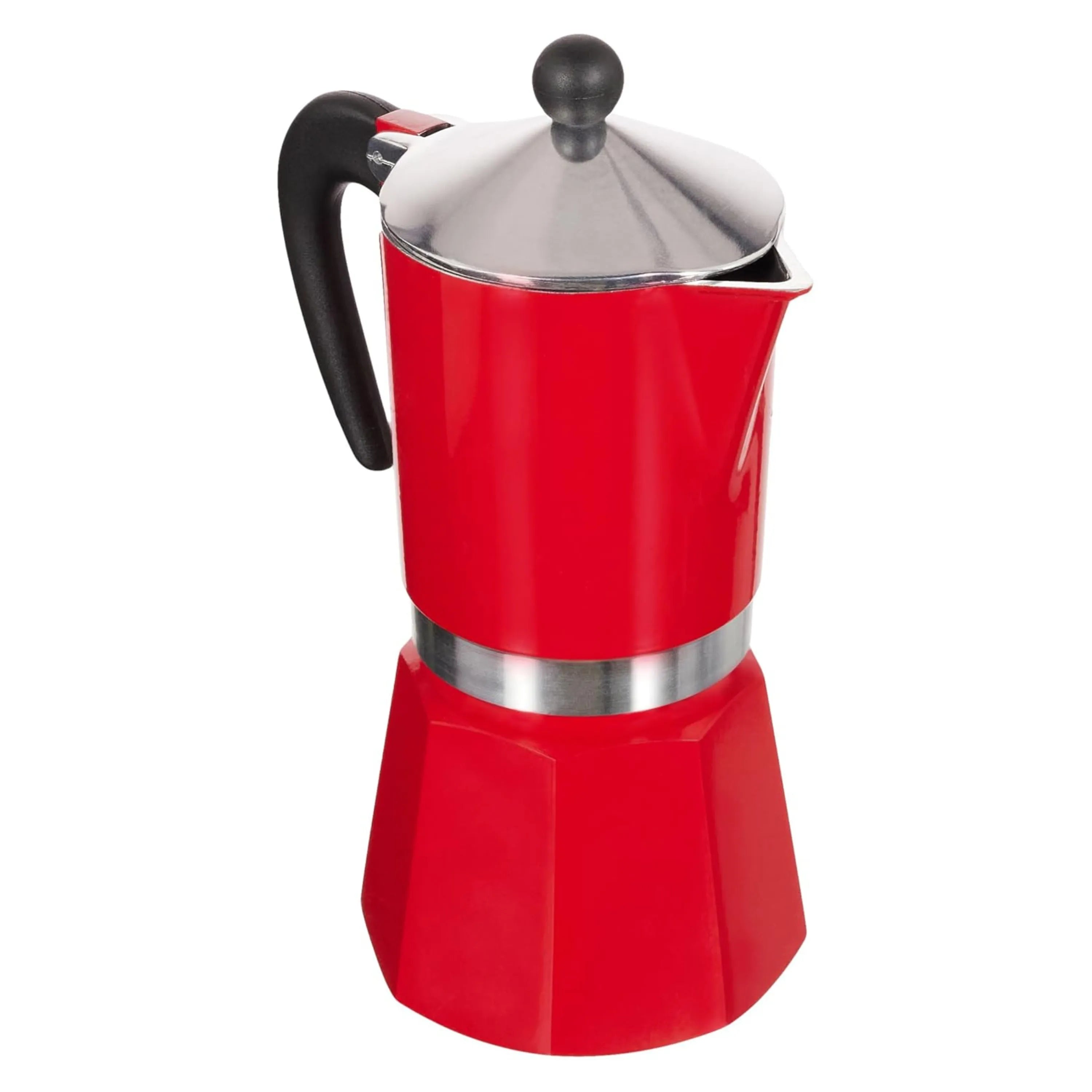Bialetti Rainbow Colored Coffee Maker,4963, Aluminium, Red, 6 Cups