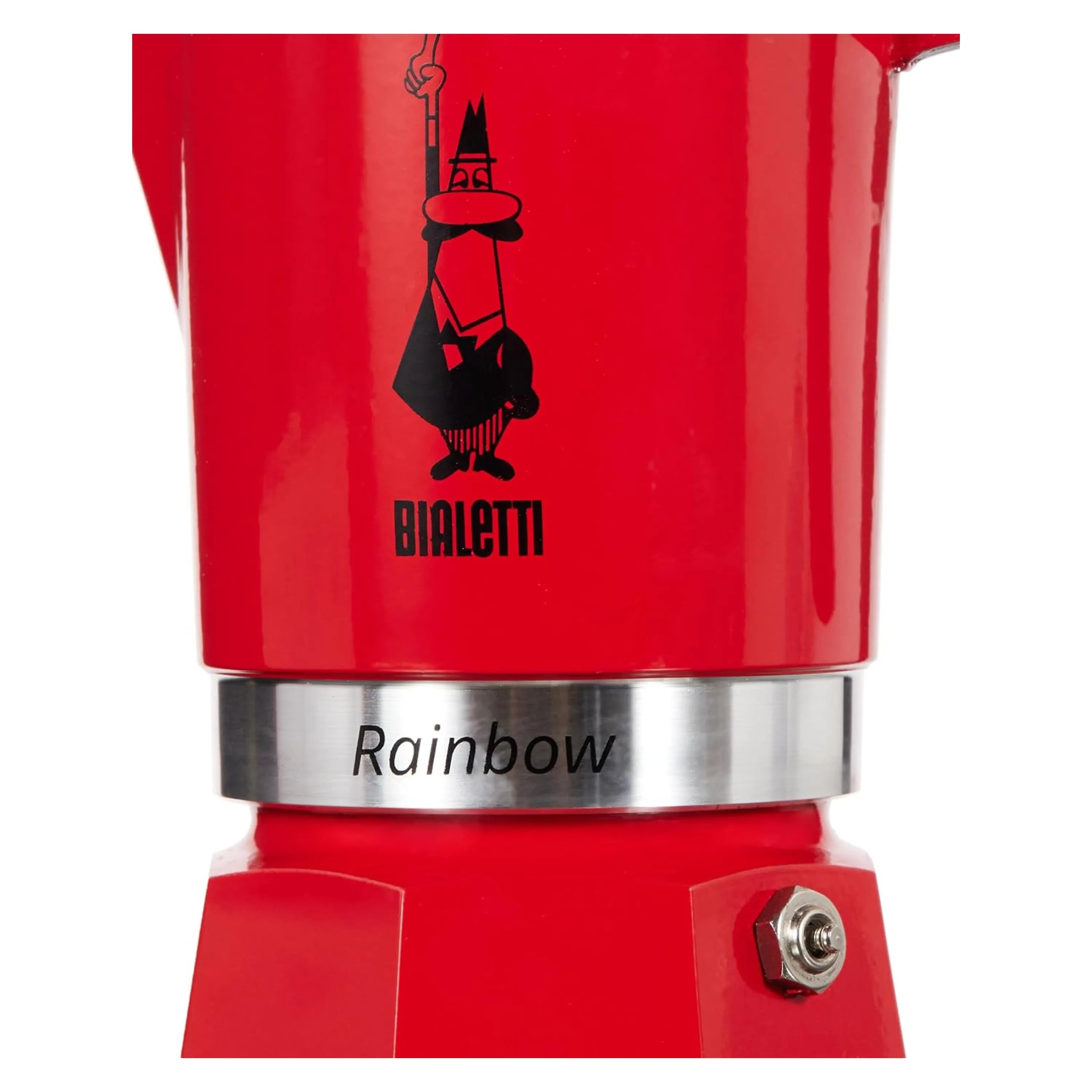 Bialetti Rainbow Colored Coffee Maker,4963, Aluminium, Red, 6 Cups