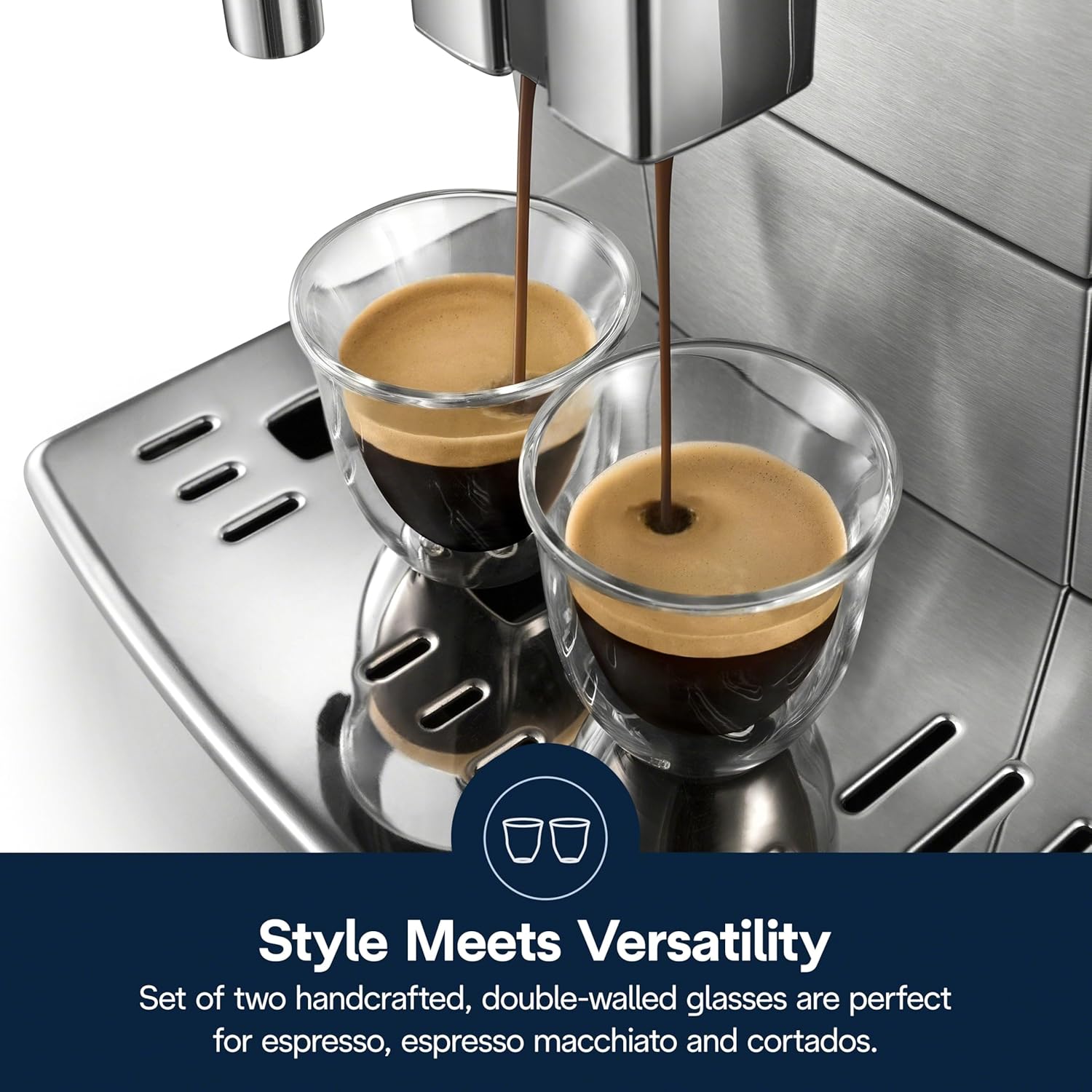 DeLonghi Espresso Glasses (Set of 2) 90 ML