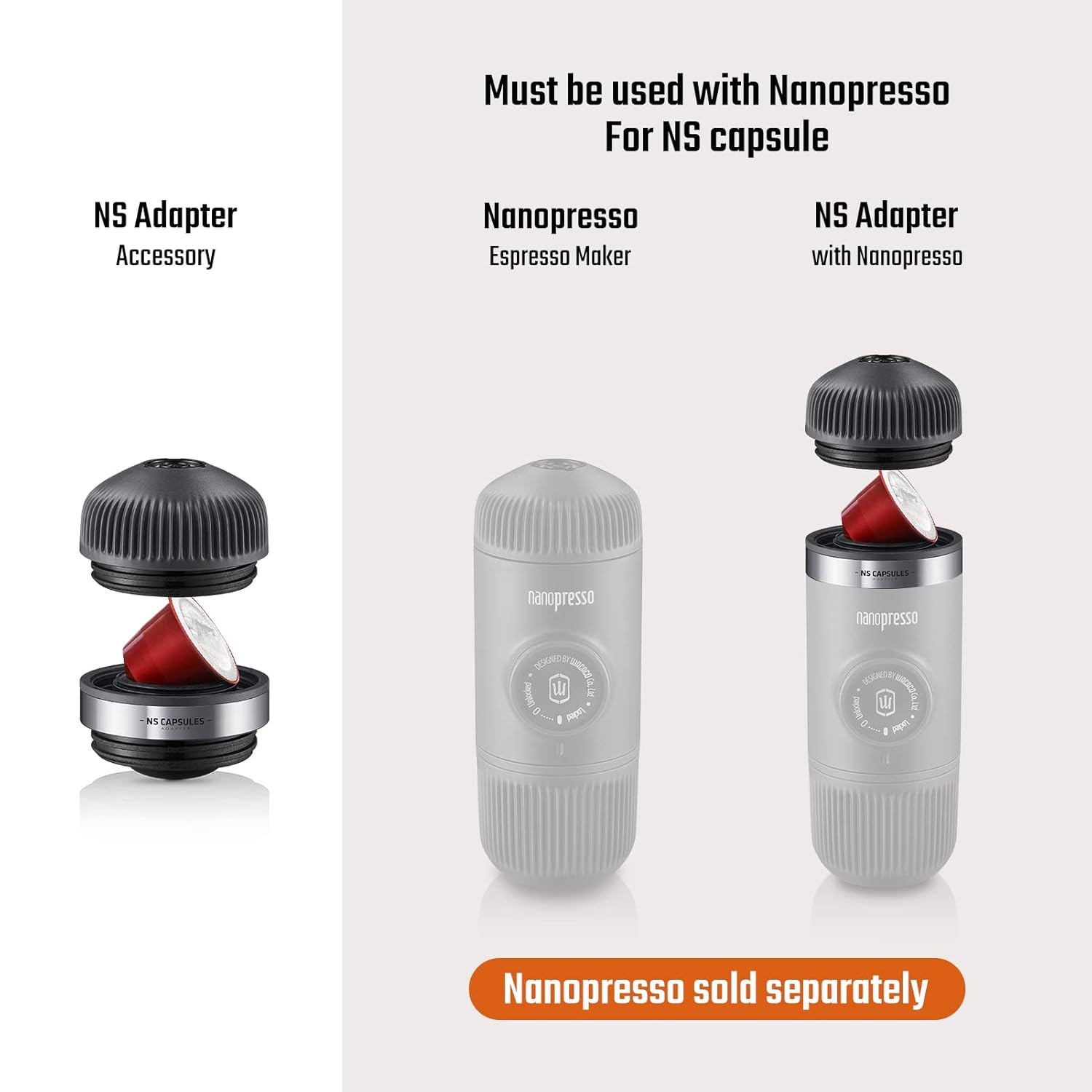 Wacaco Nanopresso with NS Adapter Portable Espresso Maker