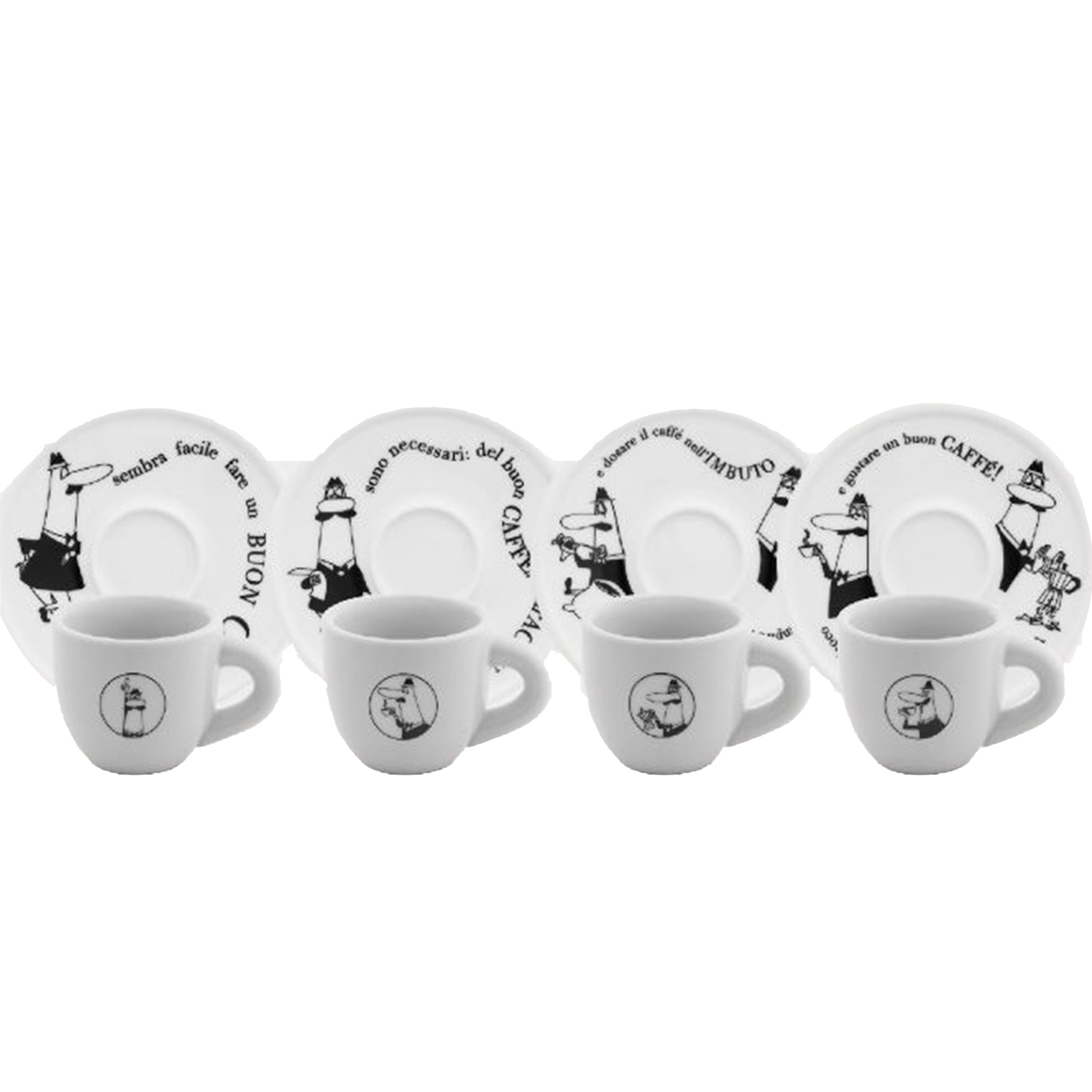 BIALETTI - SET 4 TAZZINE MOKA CAROSELLO - Y0TZ033