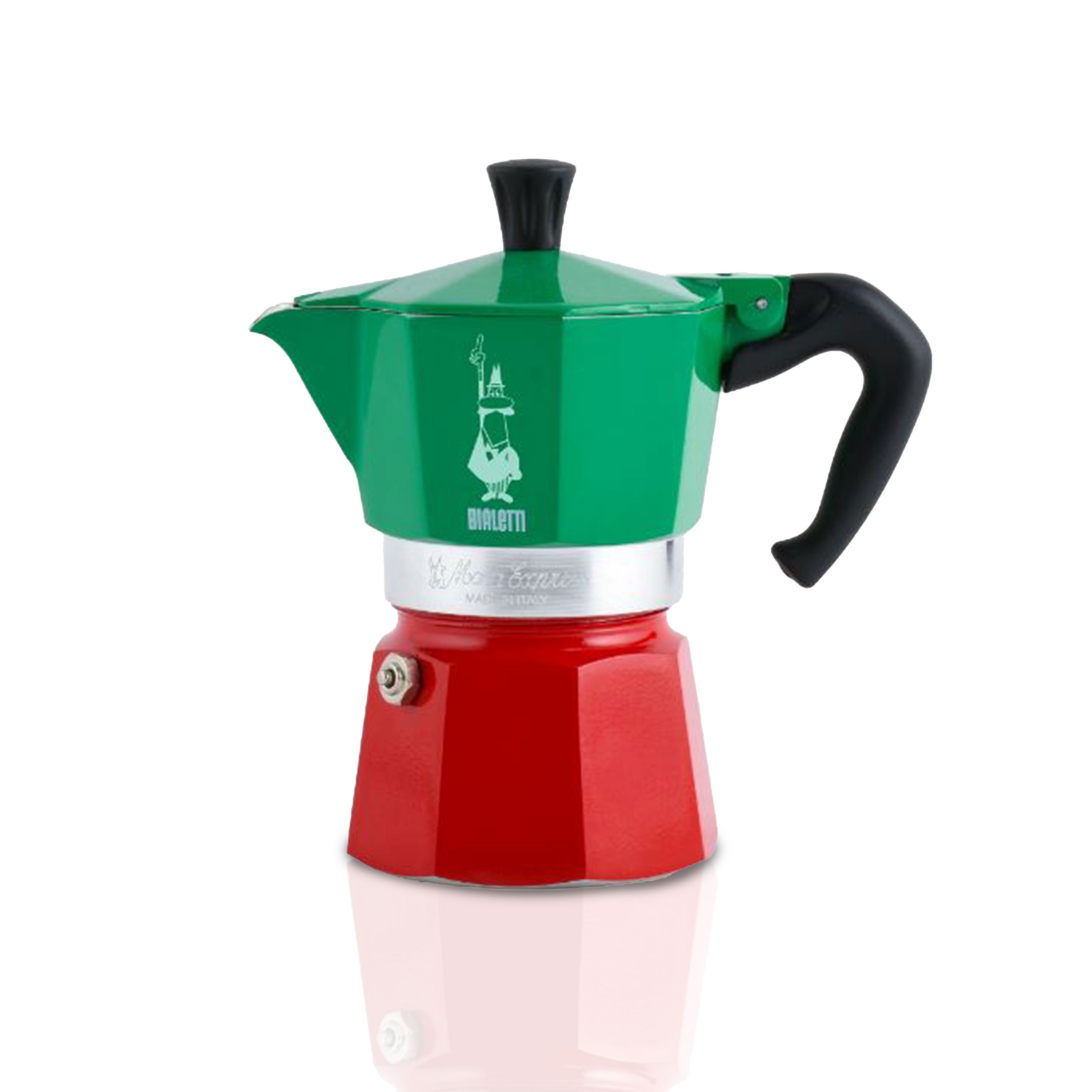 Bialetti Moka Express Tricolor 3 Cup Espresso Maker 5322