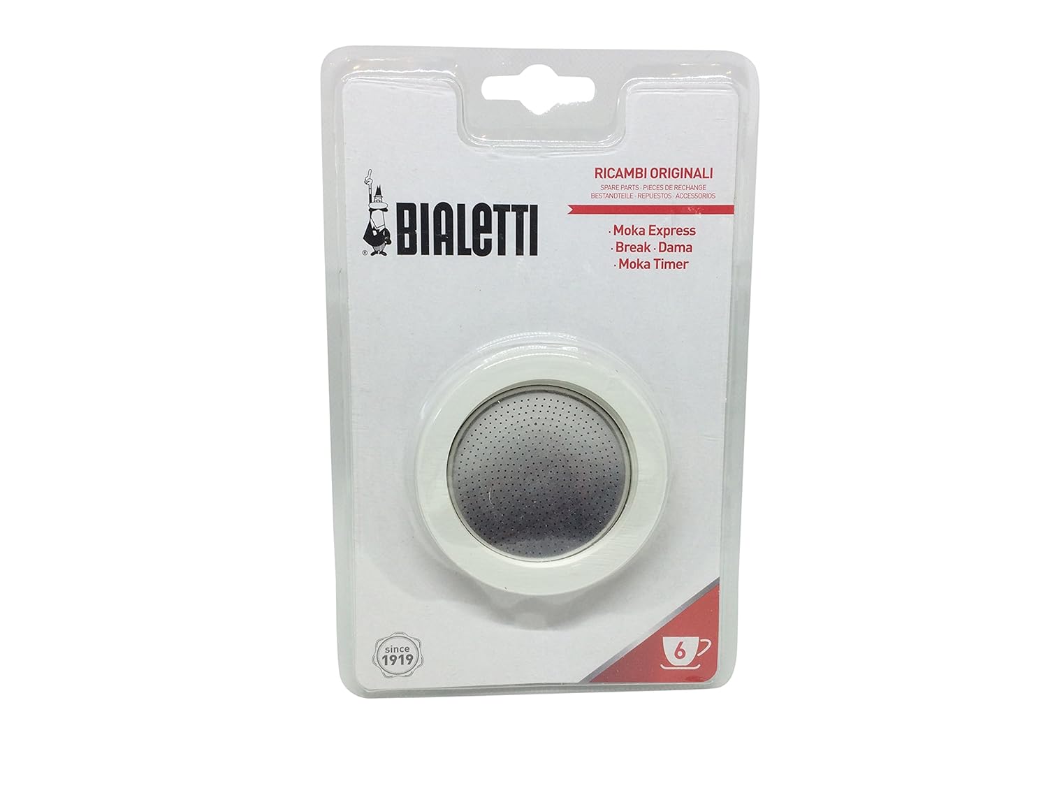 Bialetti Packing 3 gaskets and 1 filter for aluminium Coffee pot -6 cups