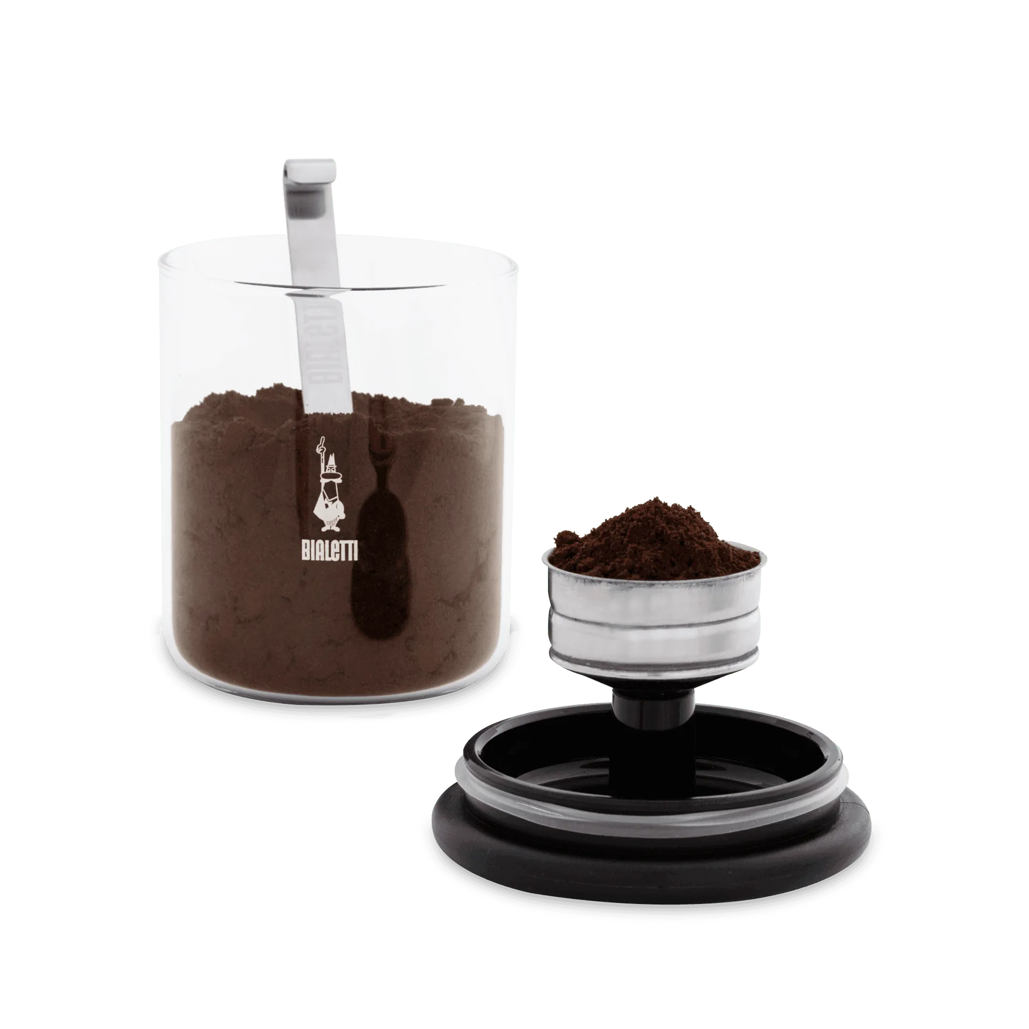 Bialetti Moka Coffee Jar 250 g (with Cap), Glass