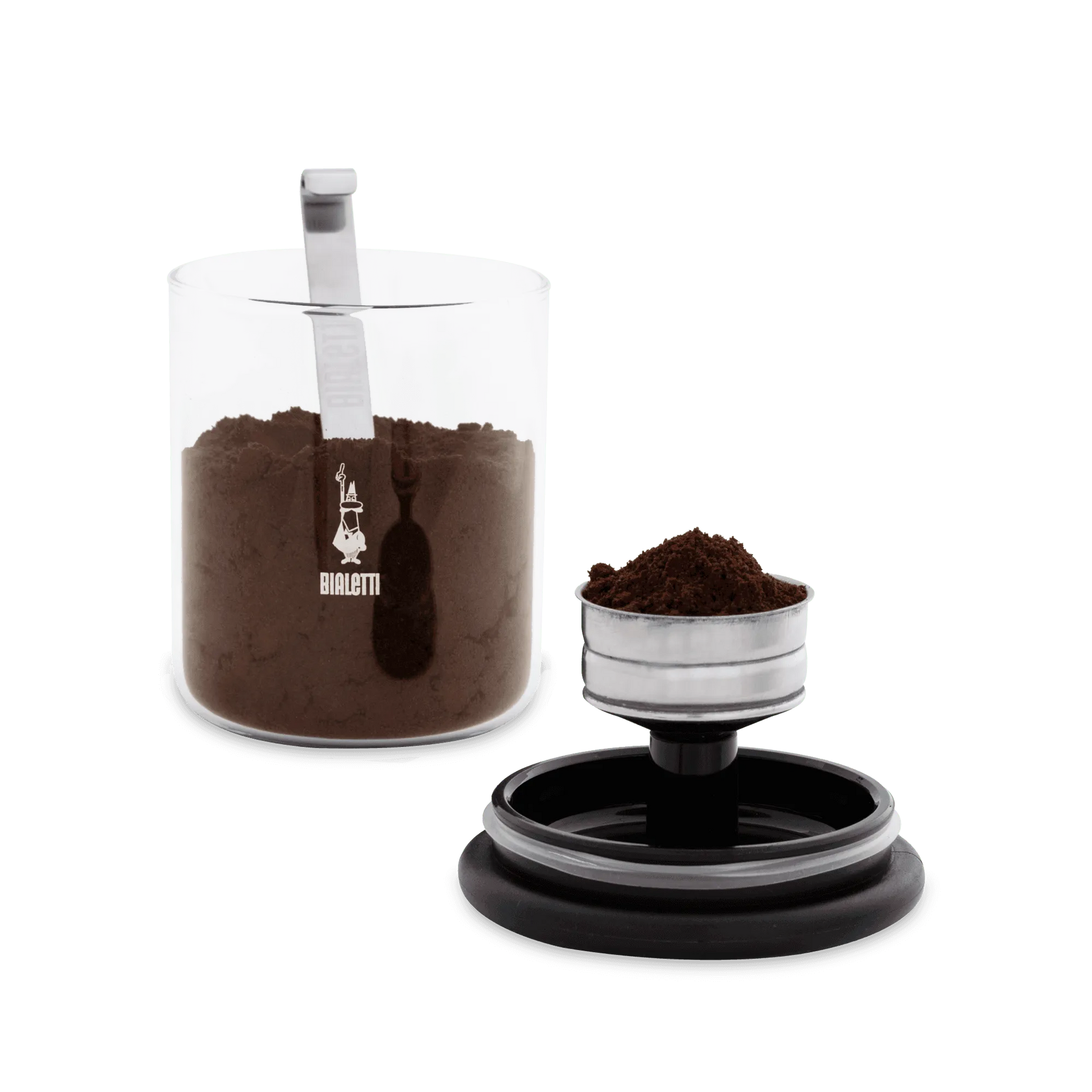 Bialetti Moka Coffee Jar 250 g (with Cap), Glass