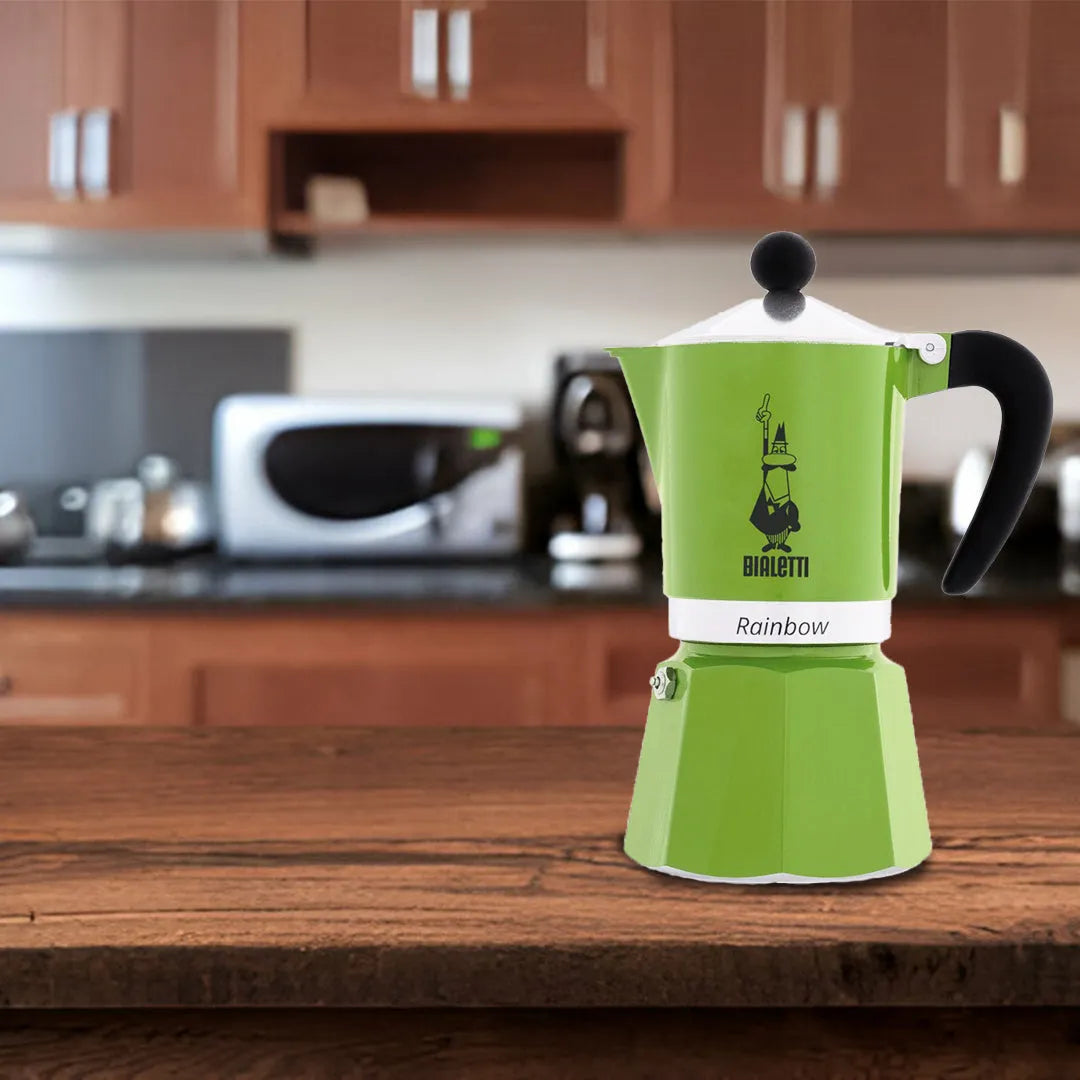 Bialetti Rainbow Verde 6 Cup  Espresso Maker 4973
