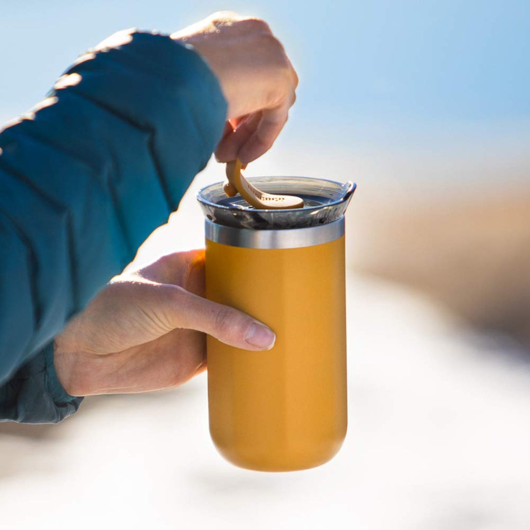 WACACO Octaroma Lungo Vacuum Insulated Coffee Mug ,  Amber Yellow