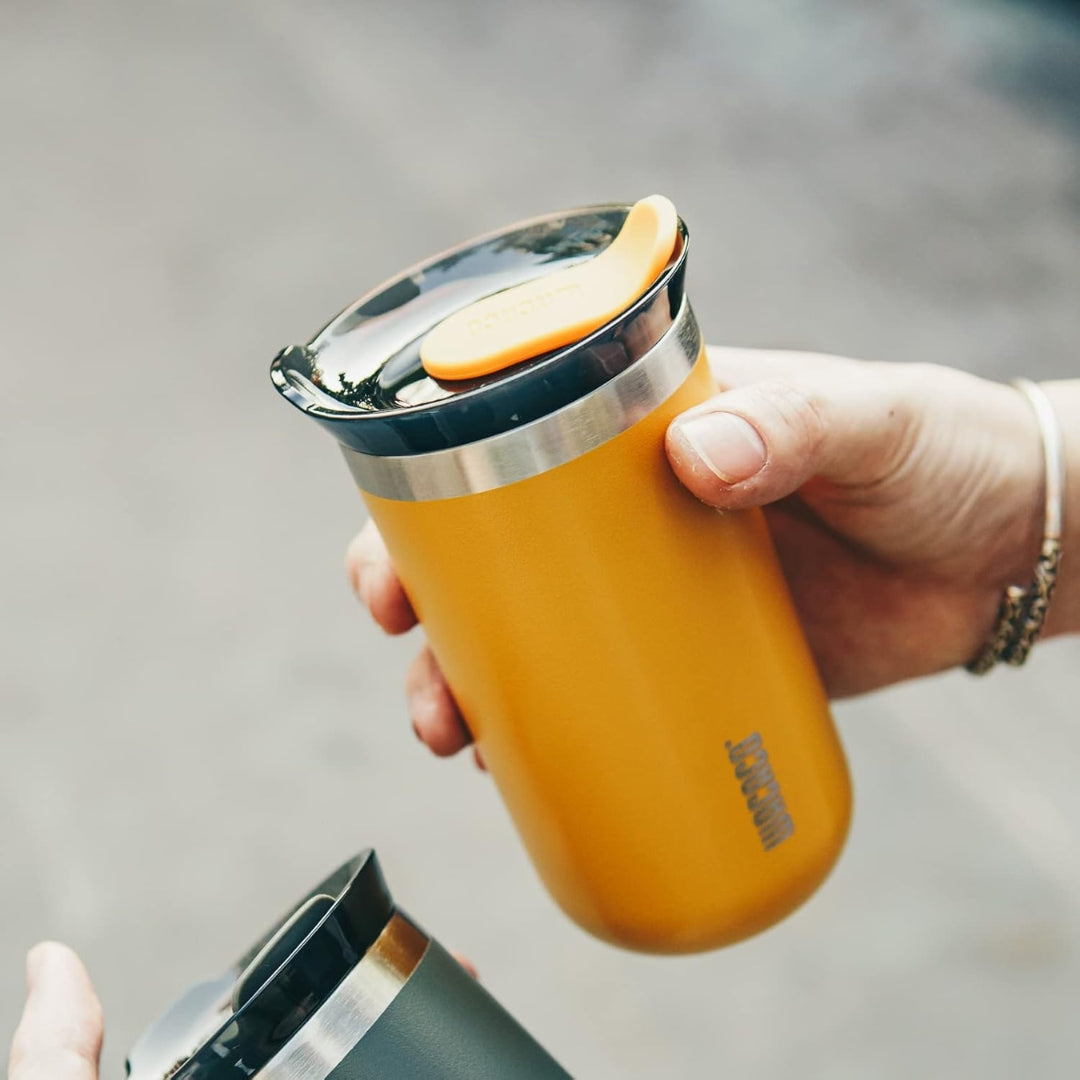 WACACO Octaroma Lungo Vacuum Insulated Coffee Mug ,  Amber Yellow