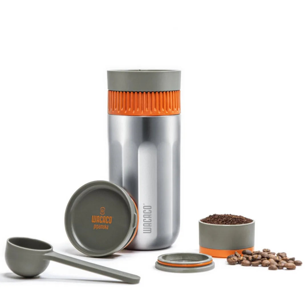 Wacaco Pipamoka Silver, Travel Coffee Maker and Coffee Mug