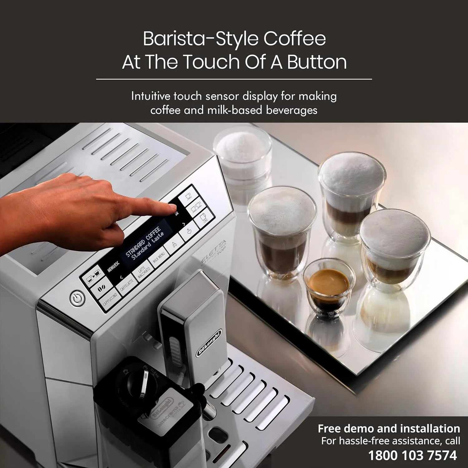 DeLonghi Ecam45.760.W Fully Automatic Coffee Machine Latteholic