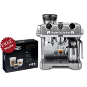 De’Longhi EC9885M Espresso Machine and Connoisseur Glass Set (6 pcs)