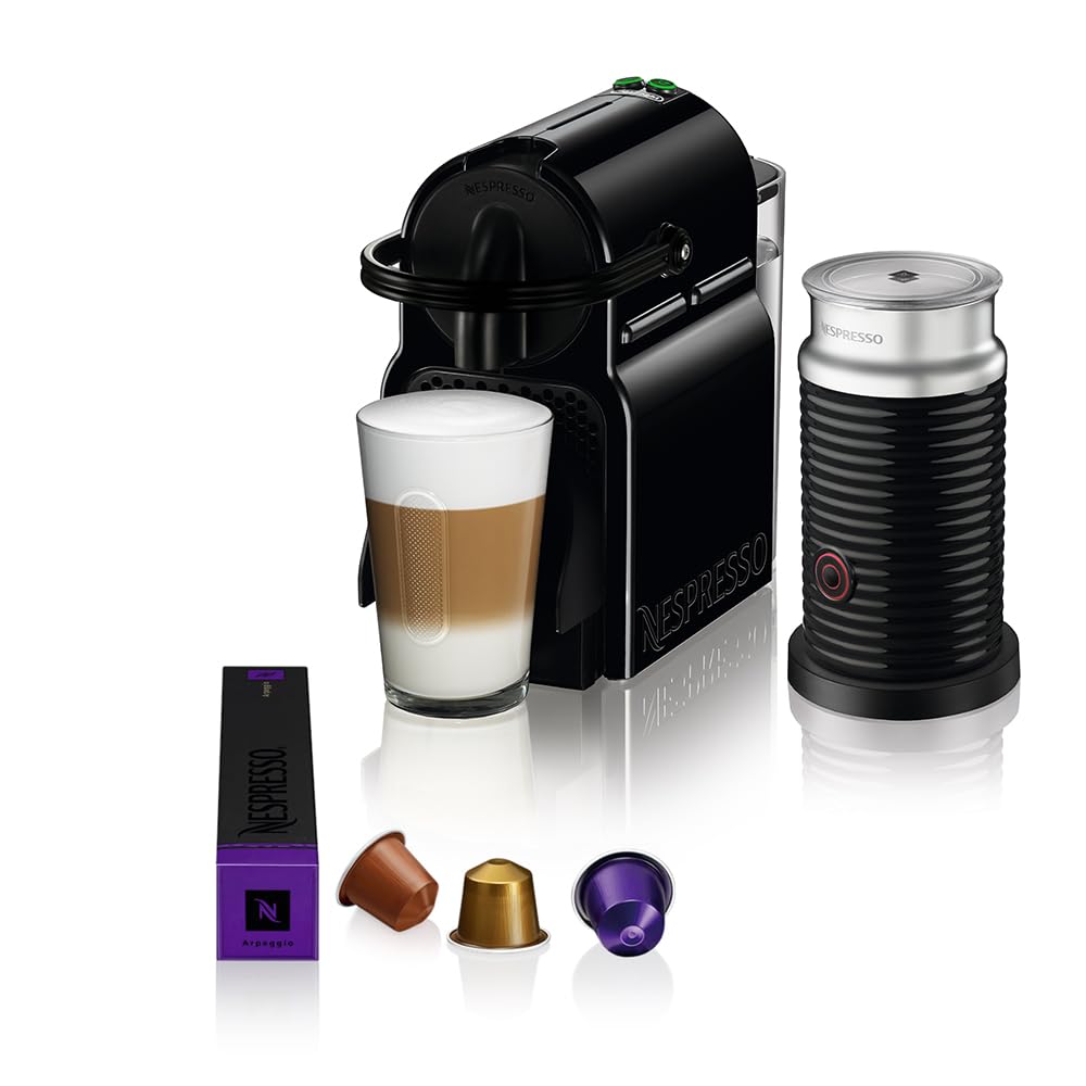 Nespresso Inissia With Aeroccino 3 Coffee Machine, Black