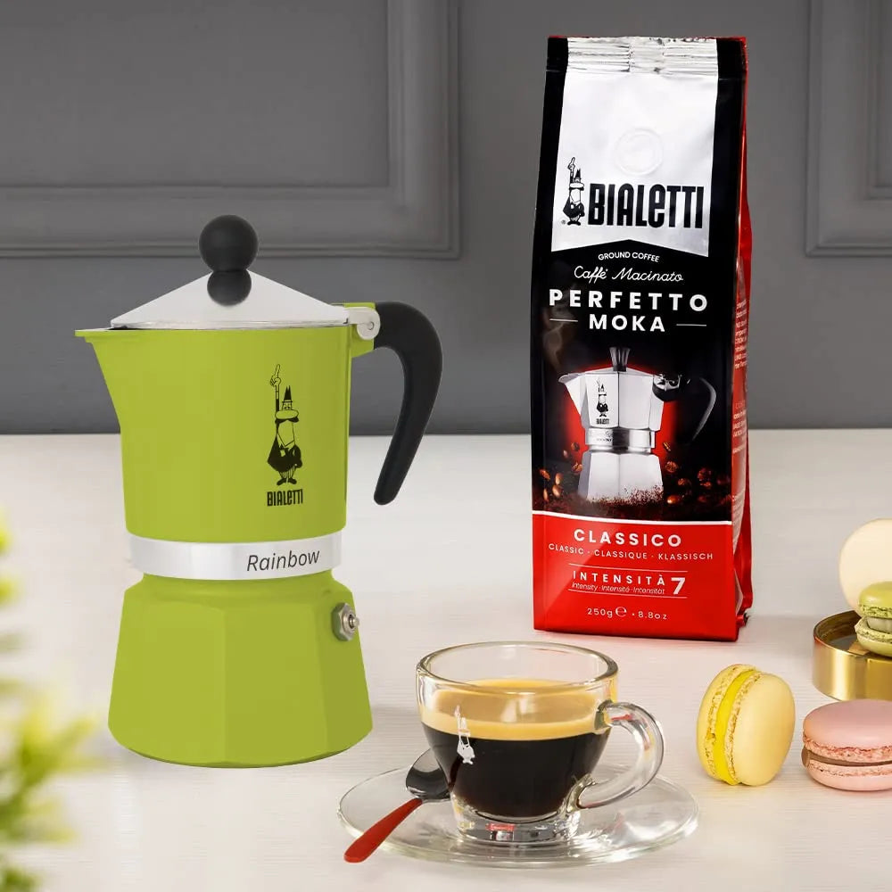 Bialetti Rainbow Verde 6 Cup  Espresso Maker 4973